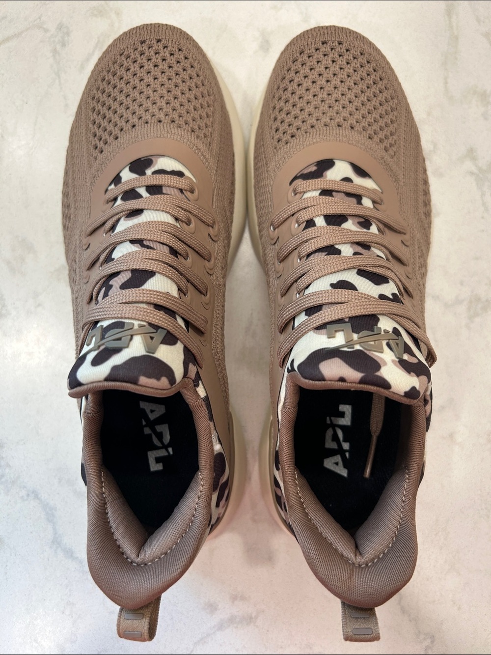 Athletic Propulsion Labs (APL) Techloom Tracer Sneakers Almond Leopard Women’s 7 - Picture 9 of 16